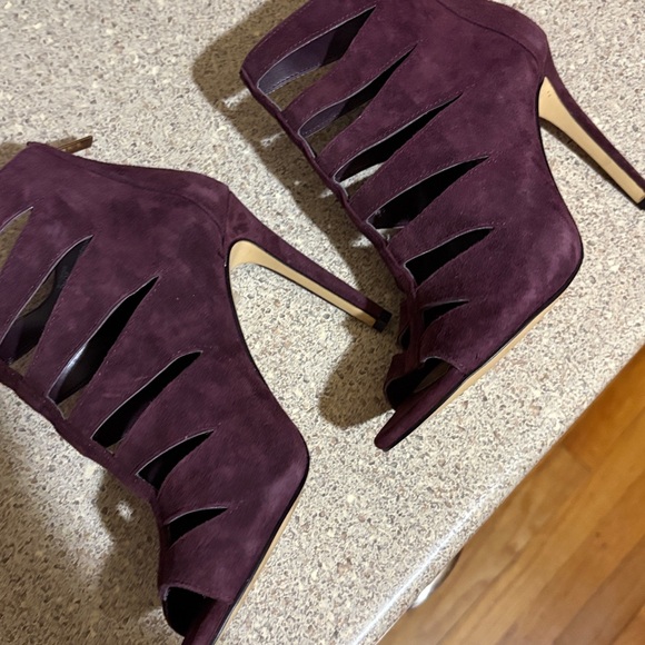 Saks Fifth Avenue Women's Heeled Boots - Deep Purple - Picture 10 of 12